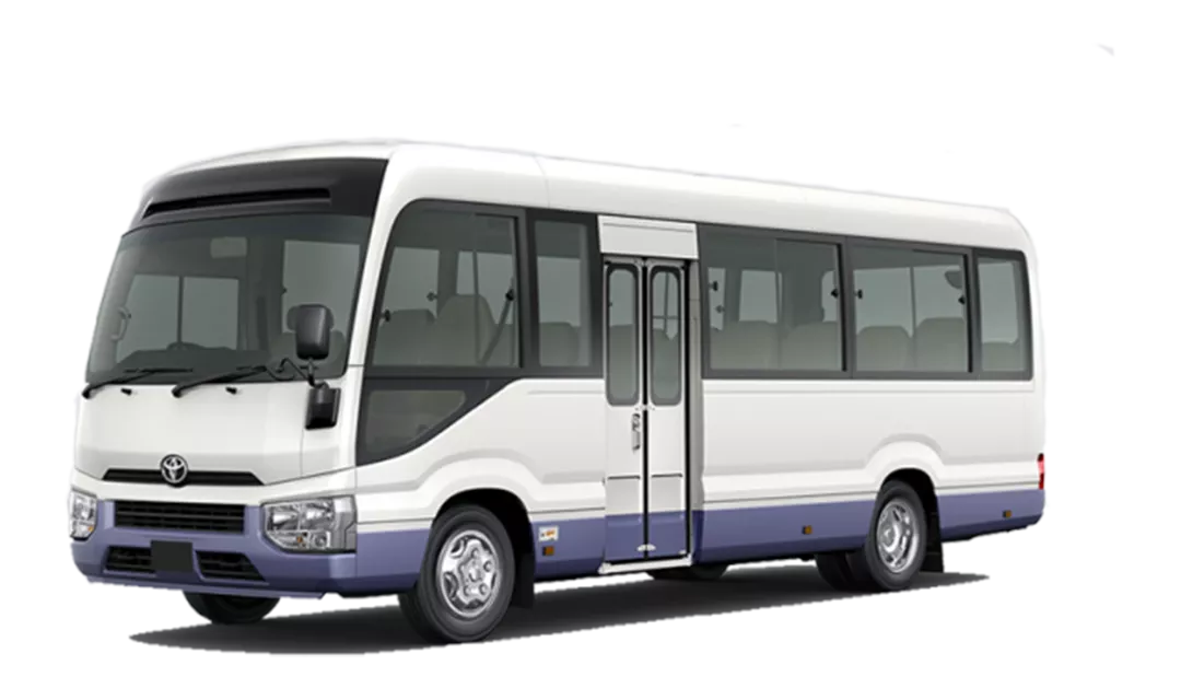 Coaster: "Transport your group in comfort with the Toyota Coaster Bus from Thika Toyota."
