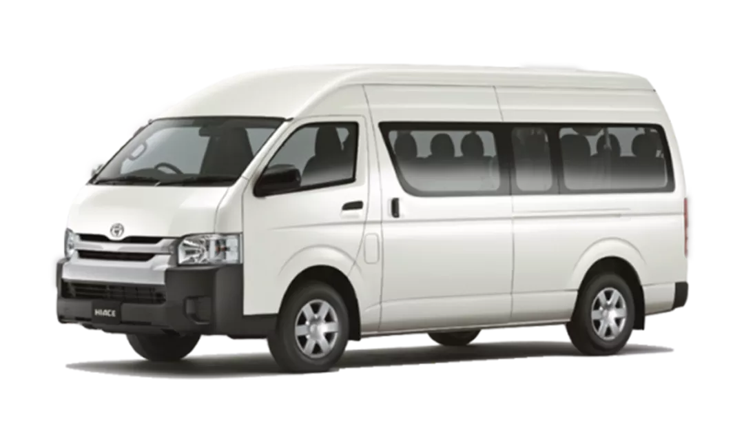 Hiace: "Get your brand new Toyota Hiace 14-seater for family or business at Thika Toyota."