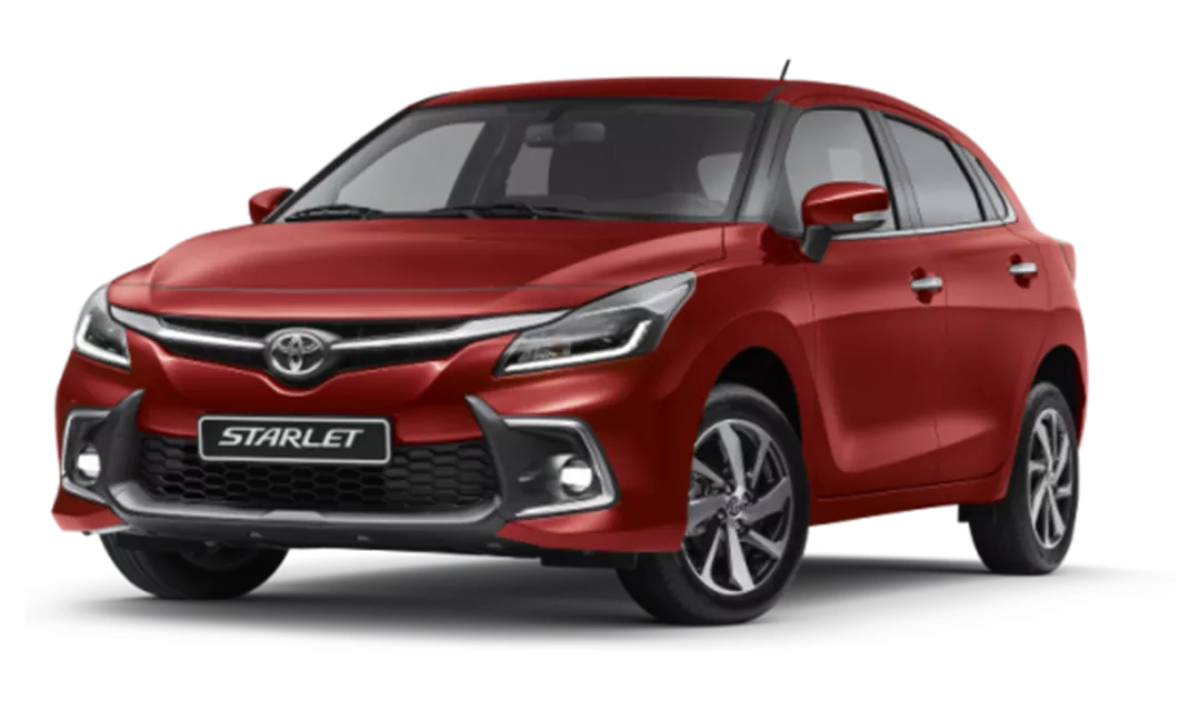 Starlet: "Drive in style with the Toyota Starlet, your perfect city car from Thika Toyota."